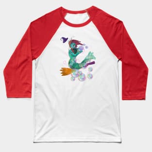 Halloween mermaid whit bubbles Baseball T-Shirt